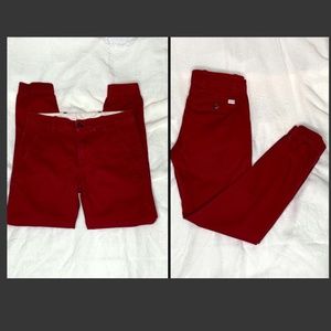 Levi's Tapered Jogger Style Elastic Leg Pants Red